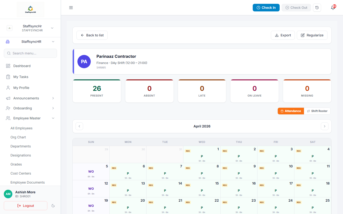 StaffSyncHR — Time & Attendance